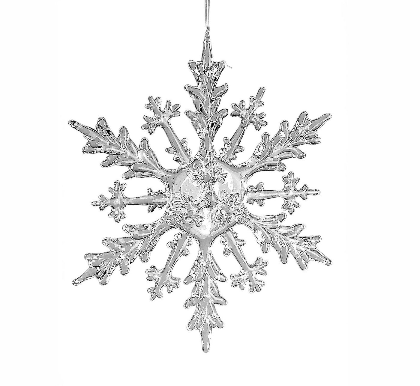 Kremers Schatzkiste Weihnachtsfigur Eiskristall-Hänger 30 cm Acryl Schneeflocke - Transparent Winterdeko Kremers Schatzkiste Weihnachtsfigur Eiskristall-Hänger 30 cm Acryl Schneeflocke - Transparent Winterdeko von Kremers Schatzkiste