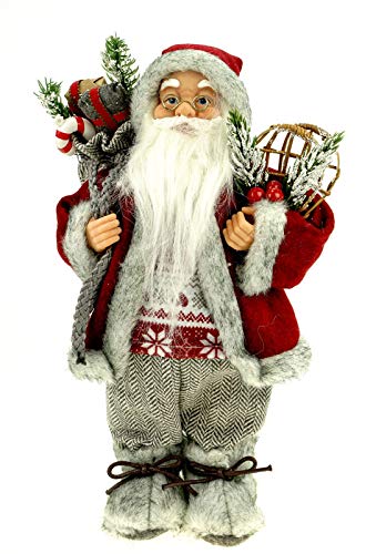 Kremers Schatzkiste Weihnachtsmann Dekofigur 30 cm Figur Weihnachten Geschenk rot Santa Claus von Kremers Schatzkiste