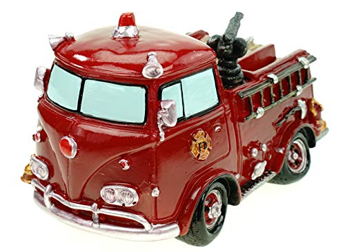 Kremers Schatzkiste pardose Nostalgie Feuerwehrauto mit Schraubverschluß Figur Sparschwein von Kremers Schatzkiste