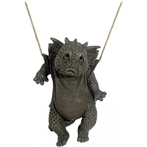 Süsser Gartendrache Waschtag zum hängen Drache Figur Gartenfigur 28 cm von Kremers Schatzkiste