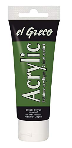 KREUL 28338 - El Greco Acrylic, 75 ml Tube in olivgrün, hochpigmentierte, glänzende Acrylfarbe in Studienqualität, buttrig vermalbar, für pastose Malerei KREUL 28338 - El Greco Acrylic, 75 ml Tube in olivgrün, hochpigmentierte, glänzende Acrylfarbe in Studienqualität, buttrig vermalbar, für pastose Malerei von Kreul