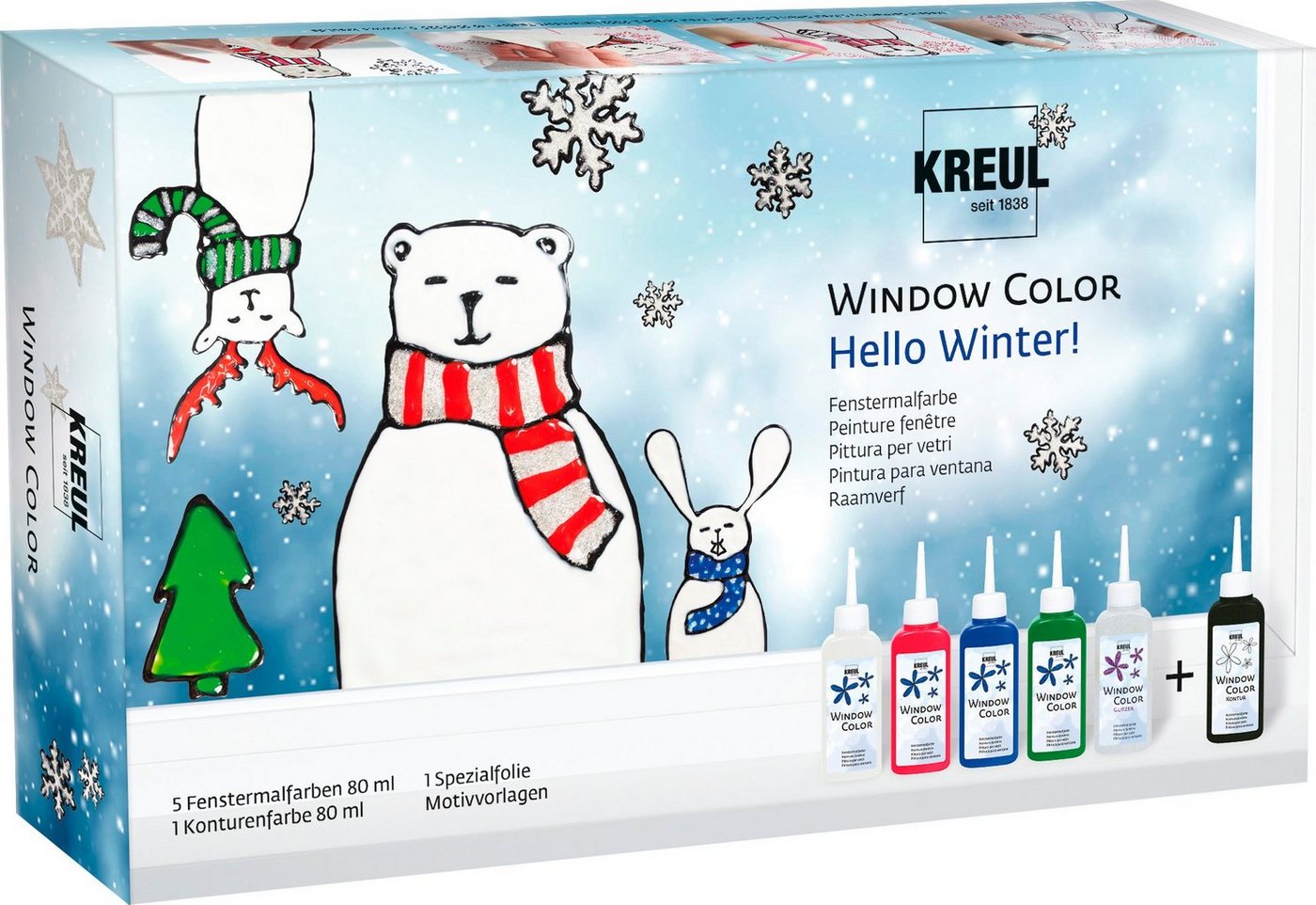 Fenstersticker Window Color-Set Winter, Kreul, 10 Teile von Kreul