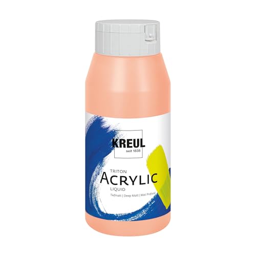 KREUL 17032 - Solo Goya Triton Acrylfarbe pfirsichrosa, 750 ml Flasche, schnell und matt trocknend, Farbe auf Wasserbasis, in Studioqualität, vielseitig einsetzbar, gut deckend und ergiebig KREUL 17032 - Solo Goya Triton Acrylfarbe pfirsichrosa, 750 ml Flasche, schnell und matt trocknend, Farbe auf Wasserbasis, in Studioqualität, vielseitig einsetzbar, gut deckend und ergiebig von Kreul
