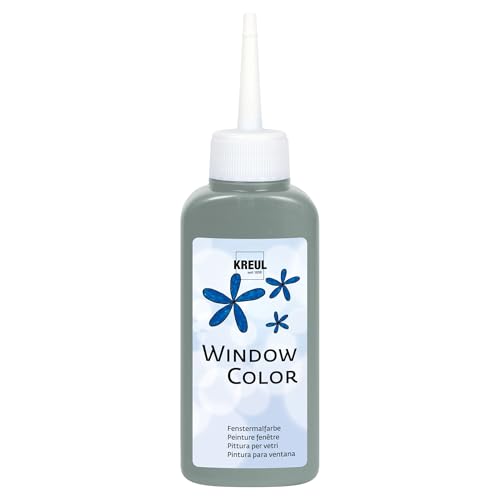 KREUL 42743 - Window Color grau 80 ml, Fenstermalfarbe auf Wasserbasis, mit strukturierter Oberfläche, für Glas, Spiegel, Fliesen und andere glatte Flächen KREUL 42743 - Window Color grau 80 ml, Fenstermalfarbe auf Wasserbasis, mit strukturierter Oberfläche, für Glas, Spiegel, Fliesen und andere glatte Flächen von Kreul