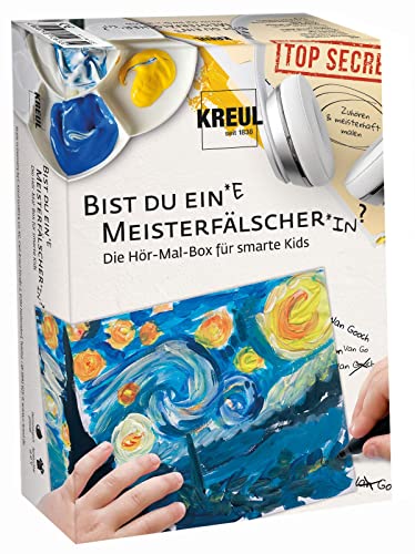 KREUL 43201 - Meisterfälscher Box Sternennacht, Mal Box inklusive Hörspiel, Farben auf Wasserbasis, vegan, auswaschbar von Kreul