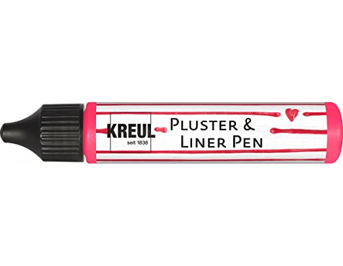 KREUL 49823 - Pluster & Liner Pen Neon Pink, 29 ml, unter Schwarzlicht leuchtende Plusterfarbe zum Dekorieren und Verzieren, 3D Dekoeffekte durch Aufplustern im Backofen, mit Bügeleisen oder Fön KREUL 49823 - Pluster & Liner Pen Neon Pink, 29 ml, unter Schwarzlicht leuchtende Plusterfarbe zum Dekorieren und Verzieren, 3D Dekoeffekte durch Aufplustern im Backofen, mit Bügeleisen oder Fön von Kreul