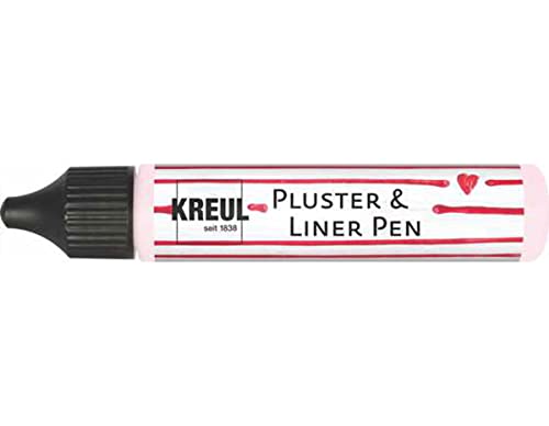 KREUL 49825 - Pluster & Liner Pen Mademoiselle Rosé, 29 ml, Plusterfarbe zum Dekorieren und Verzieren, für 3D Dekoeffekte durch Aufplustern im Backofen, mit Bügeleisen oder Fön von Kreul