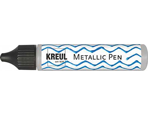 KREUL 49872 - PicTixx Metallic Pen, silber, 29 ml, für metallische Akzente auf Serviettentechnik, Window Color und Textilien von Kreul