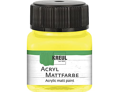 KREUL 75203 - Acryl Mattfarbe, gelb im 20 ml Glas, cremig deckende, schnelltrocknende Farbe auf Wasserbasis, für viele verschiedene Untergründe geeignet KREUL 75203 - Acryl Mattfarbe, gelb im 20 ml Glas, cremig deckende, schnelltrocknende Farbe auf Wasserbasis, für viele verschiedene Untergründe geeignet von Kreul