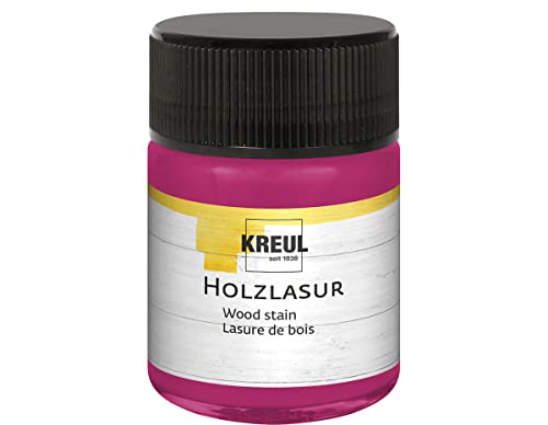 KREUL 78507 - Farbintensive Acryl Holzlasur, 50 ml Glas in magenta, für unbehandeltes, natürliches Holz und saugende Naturpapiere, fließend - flüssige Farbe auf Wasserbasis KREUL 78507 - Farbintensive Acryl Holzlasur, 50 ml Glas in magenta, für unbehandeltes, natürliches Holz und saugende Naturpapiere, fließend - flüssige Farbe auf Wasserbasis von Kreul