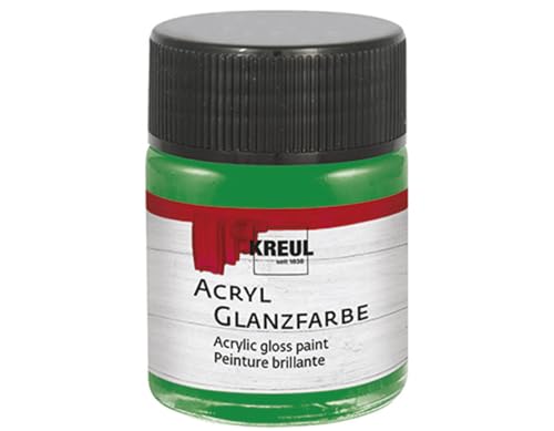KREUL 79535 - Acryl Glanzfarbe, 50 ml Glas in dunkelgrün, glänzend-glatte Acrylfarbe zum Anmalen und Basteln, auf Wasserbasis, speichelecht, schnelltrocknend und deckend KREUL 79535 - Acryl Glanzfarbe, 50 ml Glas in dunkelgrün, glänzend-glatte Acrylfarbe zum Anmalen und Basteln, auf Wasserbasis, speichelecht, schnelltrocknend und deckend von Kreul