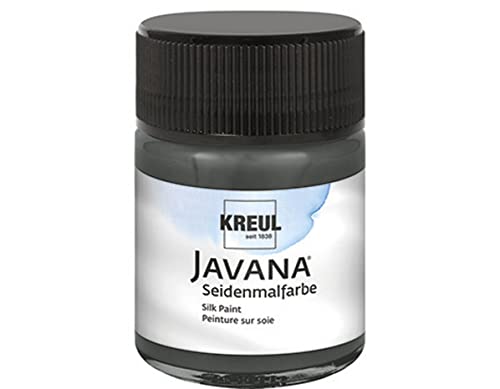KREUL 8108 - Javana Seidenmalfarbe im 50 ml Glas, schwarz, hochpigmentierte und brillante Farbe auf Wasserbasis, mit fließend flüssigem Charakter, dringt tief in die Fasern ein KREUL 8108 - Javana Seidenmalfarbe im 50 ml Glas, schwarz, hochpigmentierte und brillante Farbe auf Wasserbasis, mit fließend flüssigem Charakter, dringt tief in die Fasern ein von Kreul