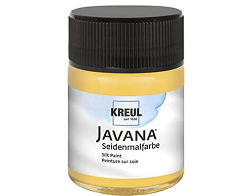 KREUL 8115 - Javana Seidenmalfarbe im 50 ml Glas, goldgelb, hochpigmentierte und brillante Farbe auf Wasserbasis, mit fließend flüssigem Charakter, dringt tief in die Fasern ein KREUL 8115 - Javana Seidenmalfarbe im 50 ml Glas, goldgelb, hochpigmentierte und brillante Farbe auf Wasserbasis, mit fließend flüssigem Charakter, dringt tief in die Fasern ein von Kreul
