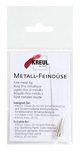 KREUL 81175 - Feindüse 0,5 mm, aus Metall, mit Gewinde, geeignet für 20 ml Tuben, ideal für besonders feine Linien und Konturen von Kreul