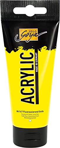 KREUL 84147 - Solo Goya Acrylic, 100 ml Tube in fluoreszierend gelb, cremige vielseitig einsetzbare Acrylfarbe in Studienqualität, auf Wasserbasis, schnell und matt trocknend, gut deckend, wasserfest KREUL 84147 - Solo Goya Acrylic, 100 ml Tube in fluoreszierend gelb, cremige vielseitig einsetzbare Acrylfarbe in Studienqualität, auf Wasserbasis, schnell und matt trocknend, gut deckend, wasserfest von Kreul