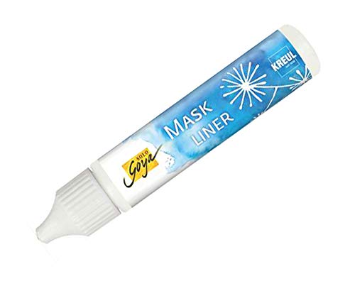 KREUL 86360 - SOLO GOYA Mask Liner 29 ml im praktischen Pen, Maskierfarbe auf Wasserbasis, zum Abdecken freibleibender Bildteile von Kreul