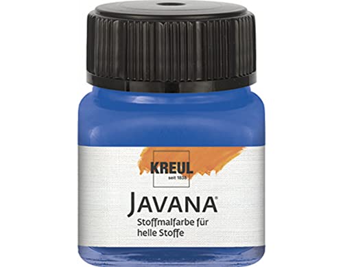 KREUL 90907 - Javana Stoffmalfarbe für helle Stoffe, 20 ml Glas in royalblau, geschmeidige Farbe auf Wasserbasis mit cremigem Charakter, dringt fasertief ein, waschecht nach Fixierung KREUL 90907 - Javana Stoffmalfarbe für helle Stoffe, 20 ml Glas in royalblau, geschmeidige Farbe auf Wasserbasis mit cremigem Charakter, dringt fasertief ein, waschecht nach Fixierung von Kreul