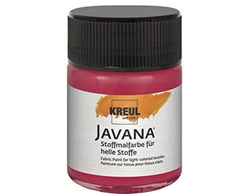 KREUL 91938 - Javana Stoffmalfarbe für helle Stoffe, 50 ml Glas in rubinrot, geschmeidige Farbe auf Wasserbasis mit cremigem Charakter, dringt fasertief ein, waschecht nach Fixierung KREUL 91938 - Javana Stoffmalfarbe für helle Stoffe, 50 ml Glas in rubinrot, geschmeidige Farbe auf Wasserbasis mit cremigem Charakter, dringt fasertief ein, waschecht nach Fixierung von Kreul