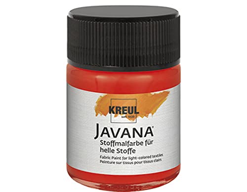 KREUL 91941 - Javana Stoffmalfarbe für helle Stoffe, 50 ml Glas in rot, geschmeidige Farbe auf Wasserbasis mit cremigem Charakter, dringt fasertief ein, waschecht nach Fixierung KREUL 91941 - Javana Stoffmalfarbe für helle Stoffe, 50 ml Glas in rot, geschmeidige Farbe auf Wasserbasis mit cremigem Charakter, dringt fasertief ein, waschecht nach Fixierung von Kreul