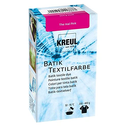 KREUL 98537 - Batik-Textilfarbe The real Pink, 70 g, Farbpulver zum Batiken und Färben von Textilien von Kreul