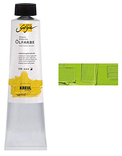 Kreul 31559 - Solo Goya Feinste Künstlerölfarbe, zinnobergrün hellst imit. 255 ml Tube, buttrig vermalbar, cremige Konsistenz, glänzend auftrocknend mit hervorragender Leuchtkraft von Kreul