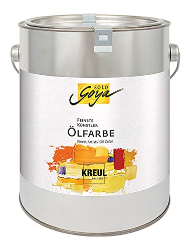 Kreul 39516 -Solo Goya Feinste Künstlerölfarbe, umbra natur 2500 ml Eimer buttrig vermalbar, cremige Konsistenz, glänzend auftrocknend mit hervorragender Leuchtkraft von Kreul
