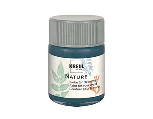 KREUL 49427 - Nature Ozean im 50 ml Glas, wasserbasierte Farbe, aus nachhaltigen, natürlichen Rohstoffen, cremig, schnelltrocknend und lichtecht, für zahlreiche Untergründe von Kreul