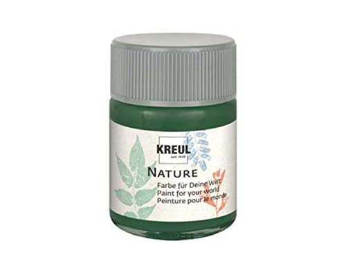 KREUL 49429 - Nature Tannennadeln im 50 ml Glas, wasserbasierte Farbe, aus nachhaltigen, natürlichen Rohstoffen, cremig, schnelltrocknend und lichtecht, für zahlreiche Untergründe von Kreul