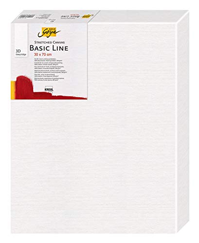 KREUL 643070 - Solo Goya 3D Stretched Canvas Basic Line, Keilrahmen 30 x 70 cm, extra tief ca. 3,8 cm, 100 % Baumwolle 4 fach grundiert, ideal für Öl-, Acryl- und Gouachefarben von Kreul