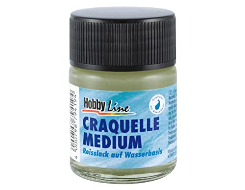 KREUL 79419 - Craquelle Medium, 50 ml Glas, Reißlack für antike Effekte und Erzeugung eines Used Looks auf Terrakottatöpfen, Vasen, Holzboxen und Bilderrahmen von Kreul