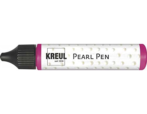 KREUL 92324 - Pearl Pen pink 29 ml, Effektfarbe auf Wasserbasis für den Perlen-Look, dekorative Verzierungen auf Papier, Pappe und Textilien von Kreul