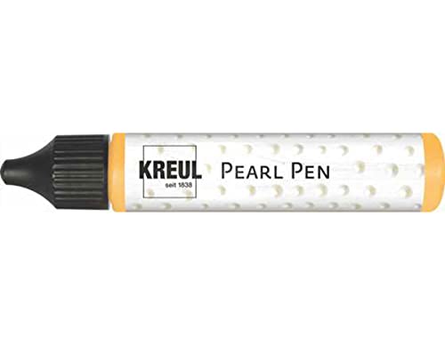 KREUL 92330 - Javana Perlen Pen, zur Gestaltung von Halbperlen mit Metalliceffekt und glatter Oberfläche, 29 ml, gold von Kreul