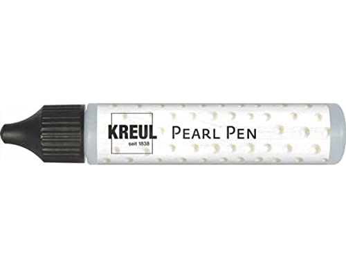 KREUL 92331 - Javana Perlen Pen, zur Gestaltung von Halbperlen mit Metalliceffekt und glatter Oberfläche, 29 ml, Silber von Kreul