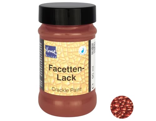 Kreul 96110 - Facettenlack, 90 ml Dose, bronze, für effektvolle Facettenstrukturen auf Möbeln, Tischen, Stühlen und Wohnaccessoires, plastische, reliefartige Gestaltung auf festen Untergründen von Kreul