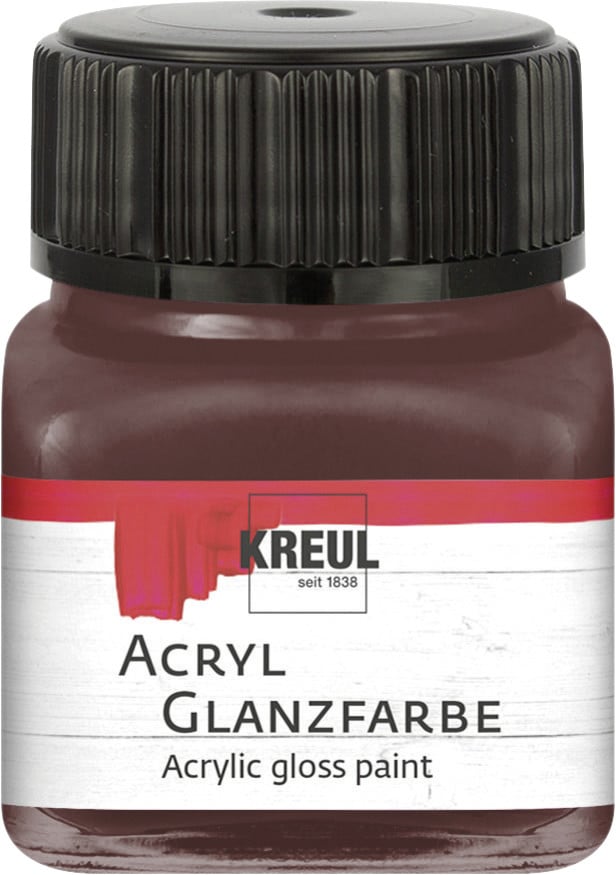Kreul Acryl Glanzfarbe dunkelbraun 20 ml von Kreul