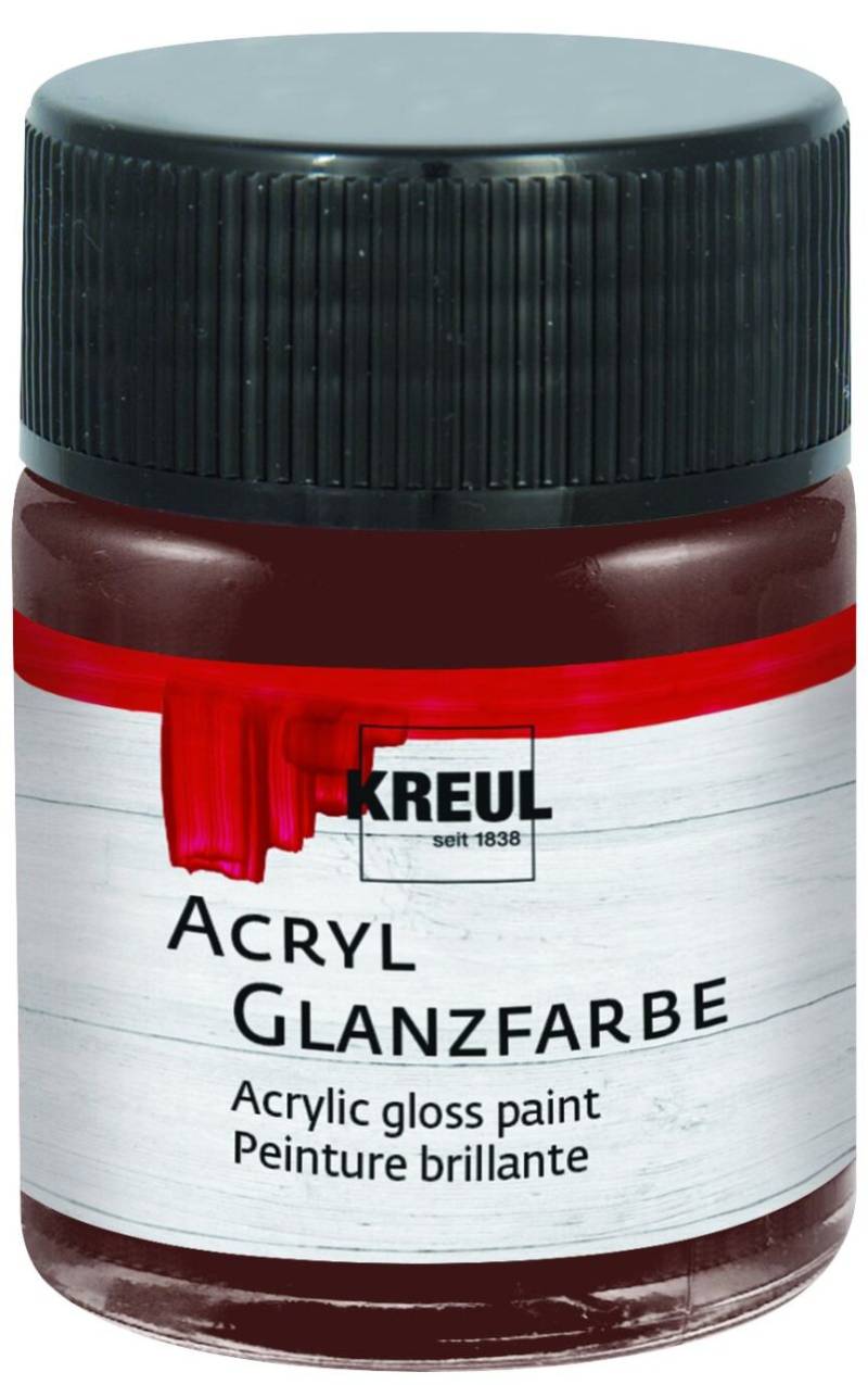 Kreul Acryl Glanzfarbe dunkelbraun 50 ml von Kreul
