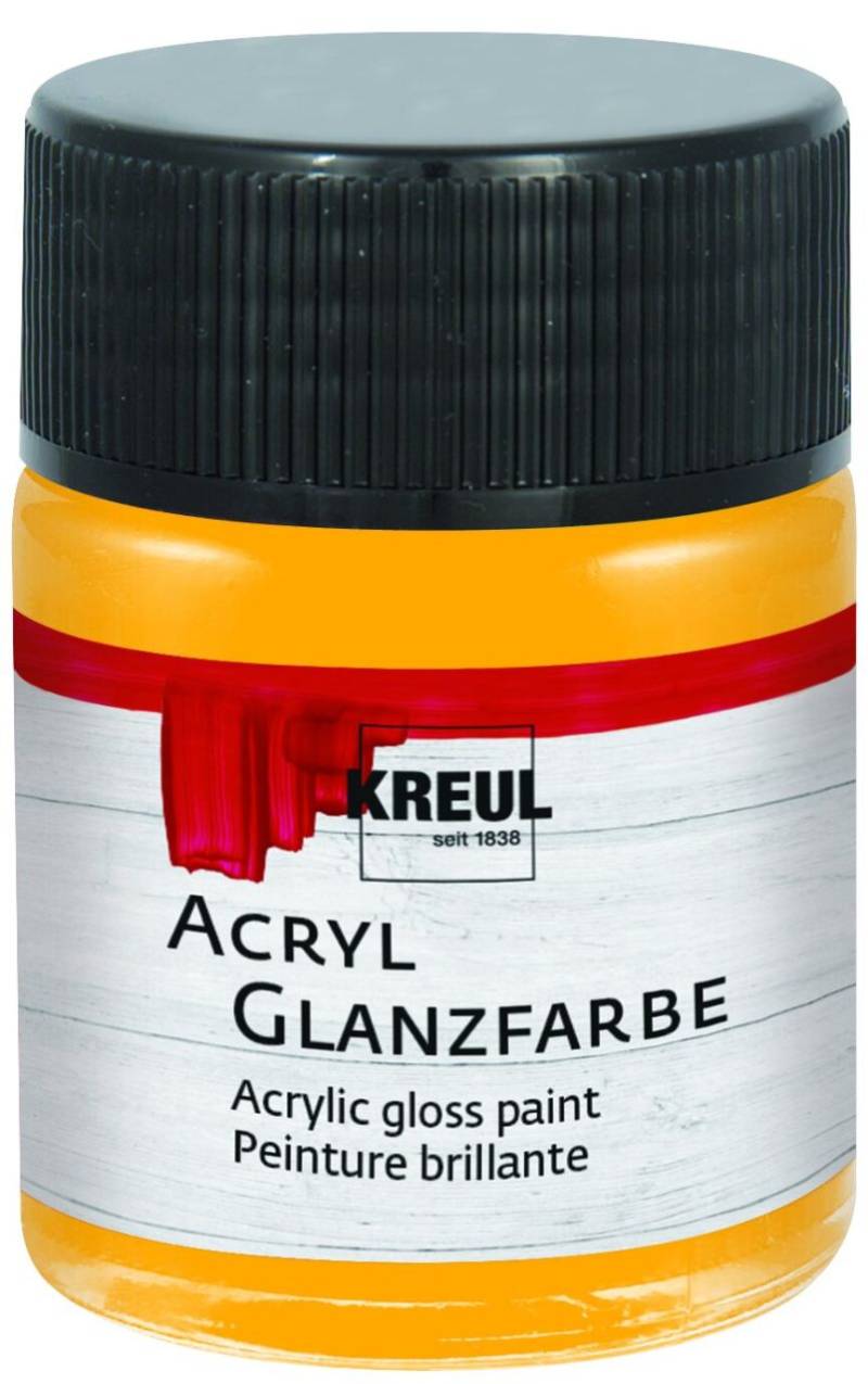 Kreul Acryl Glanzfarbe dunkelgelb 50 ml von Kreul