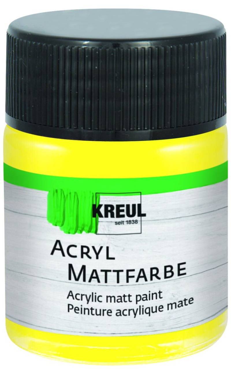 Kreul Acryl Mattfarbe gelb 50 ml von Kreul
