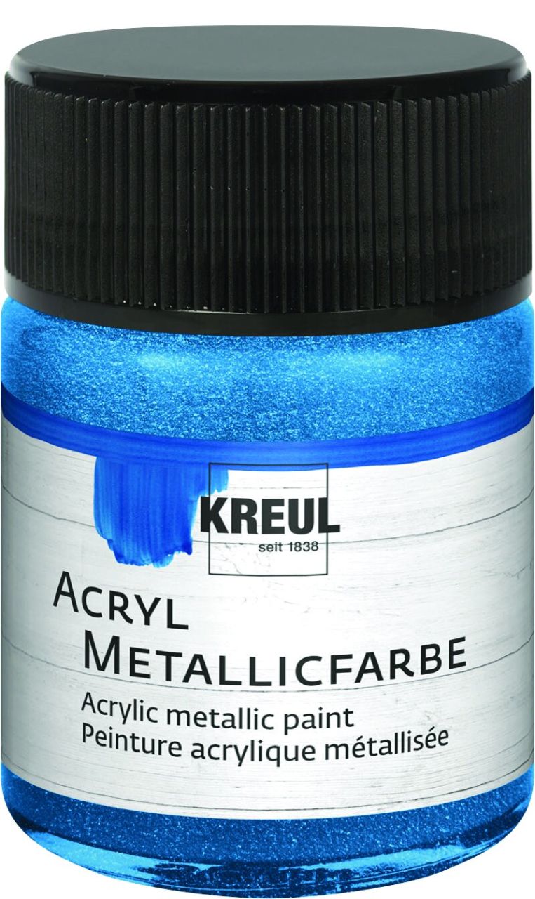 Kreul Acryl Metallicfarbe blau 50 ml von Kreul