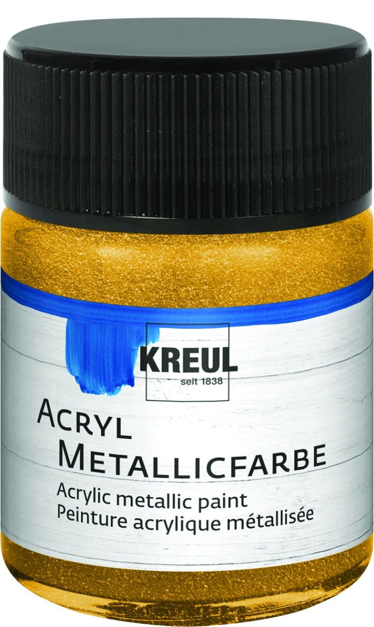 Kreul Acryl Metallicfarbe gold 50 ml von Kreul