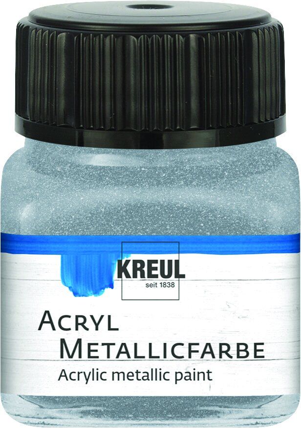 Kreul Acryl Metallicfarbe silber 20 ml von Kreul