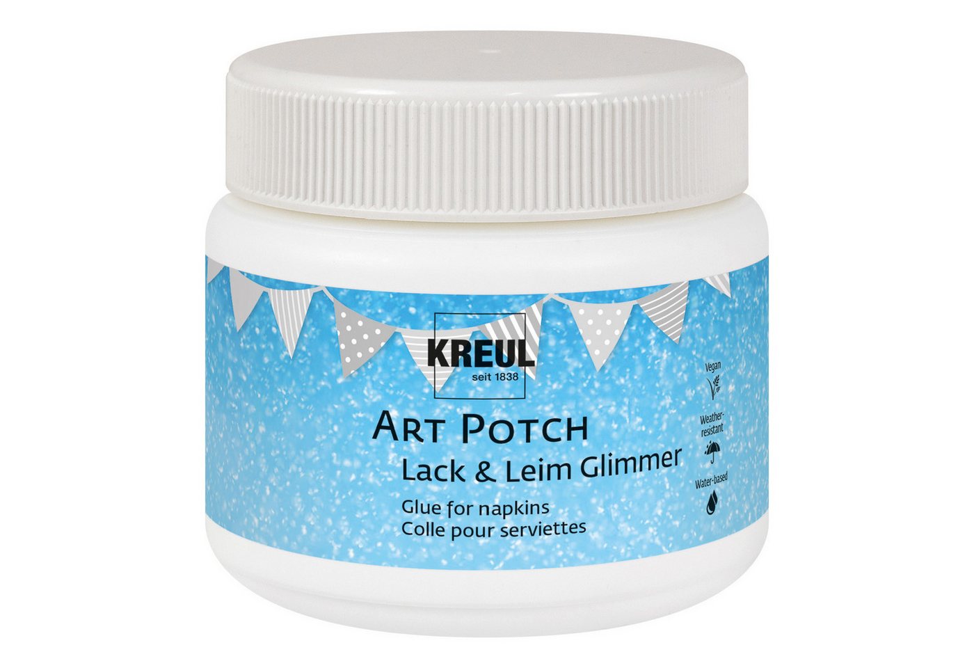 Kreul Bastelkleber Servietten-Lack Art Potch Glimmer, 150 ml von Kreul