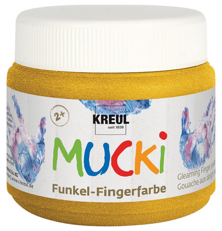 Kreul Fingerfarbe MUCKI Funkel-Fingerfarbe, 150 ml von Kreul