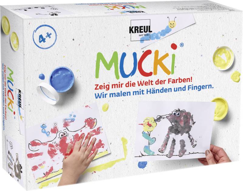 Kreul Fingerfarbe Mucki Wir malen mit Händen und Fingern 5 x 50 ml von Kreul
