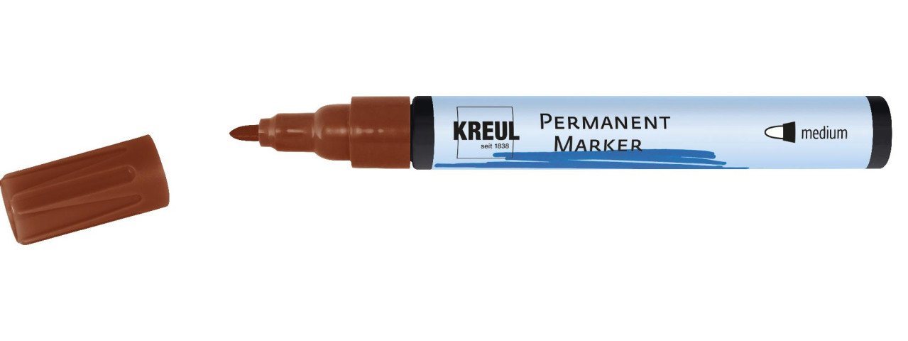 Kreul Flachpinsel Kreul Permanentmarker braun von Kreul