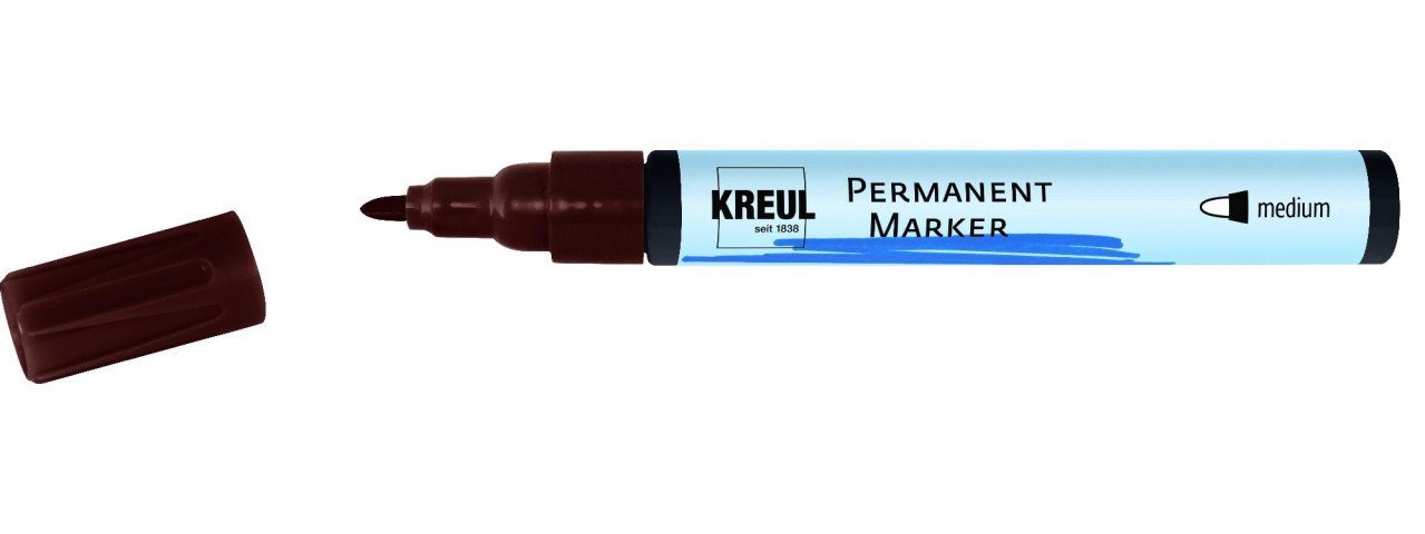 Kreul Flachpinsel Kreul Permanentmarker dunkelbraun von Kreul