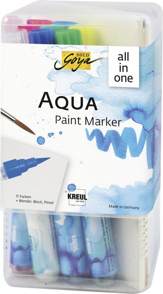 Kreul Flachpinsel Kreul Solo Goya Aqua Paint Marker Powerpack von Kreul