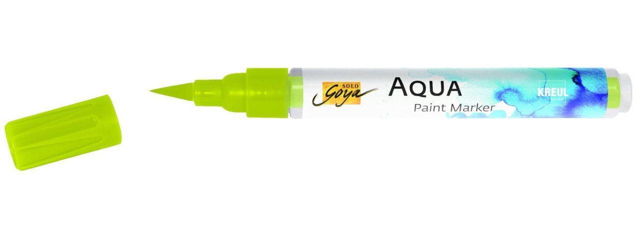 Kreul Flachpinsel Kreul Solo Goya Aqua Paint Marker gelbgrün von Kreul