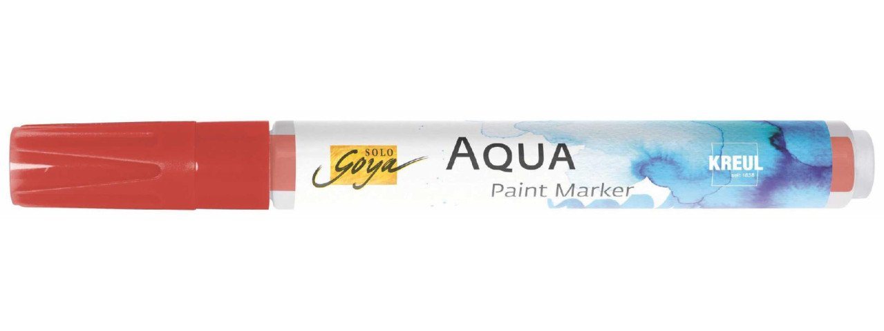 Kreul Flachpinsel Kreul Solo Goya Aqua Paint Marker zinnoberrot von Kreul