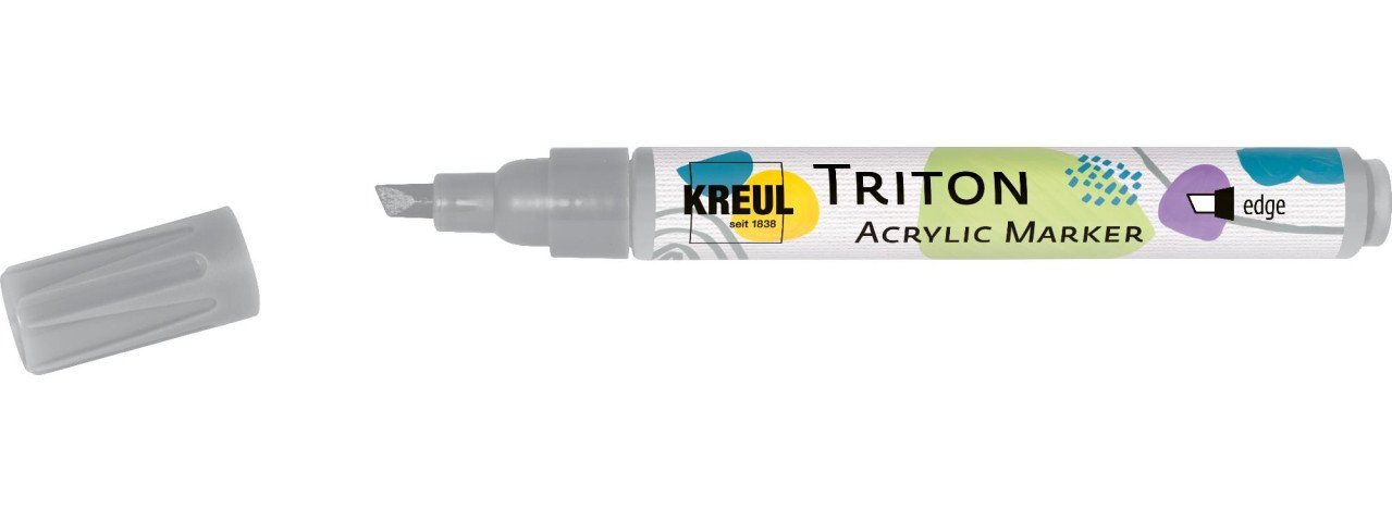 Kreul Flachpinsel Kreul Triton Acrylic Marker edge neutralgrau von Kreul